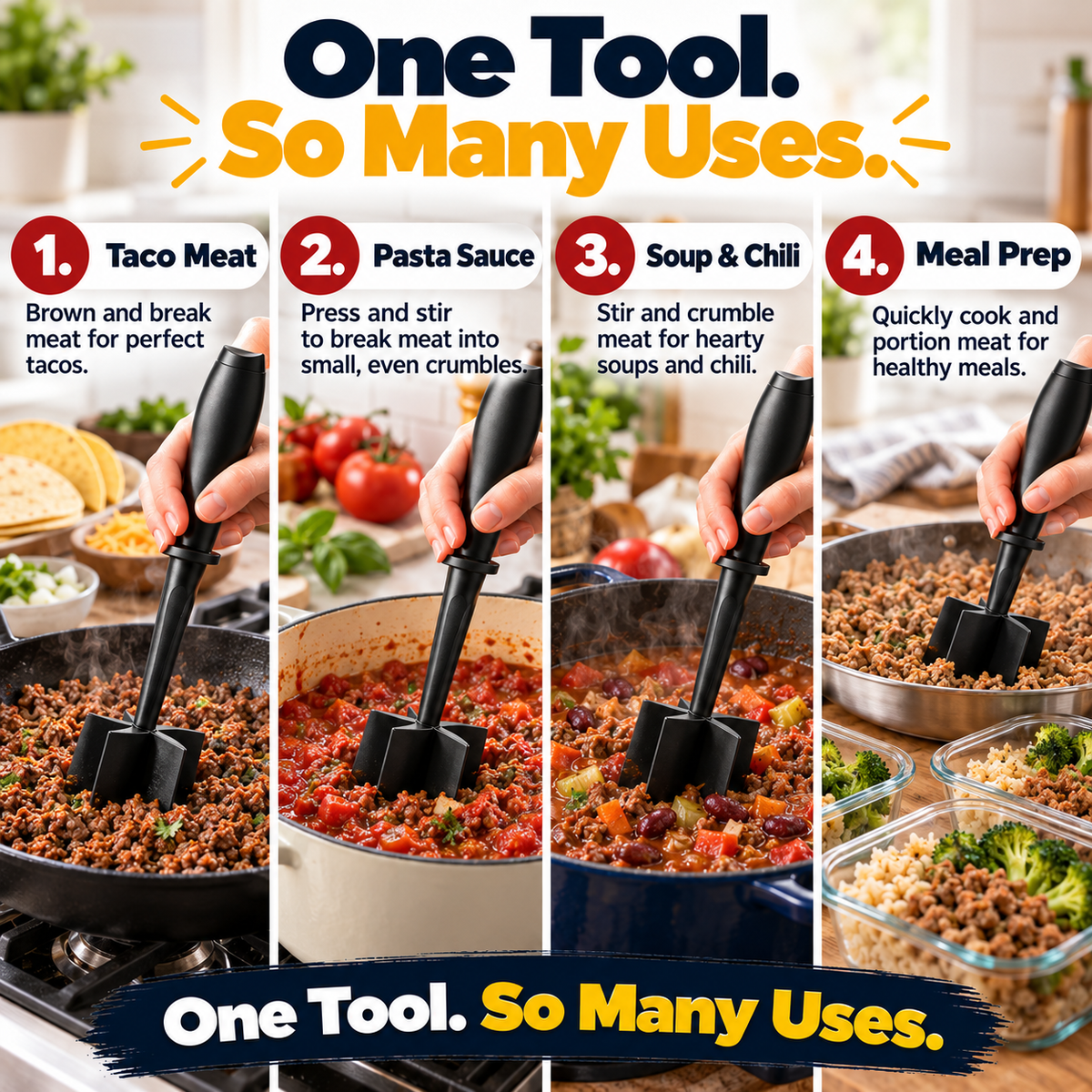 π₯ Meat Chopper for Hamburger β Break Up Meat Faster