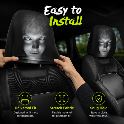 😆 Funny Cartoon Car Headrest Covers