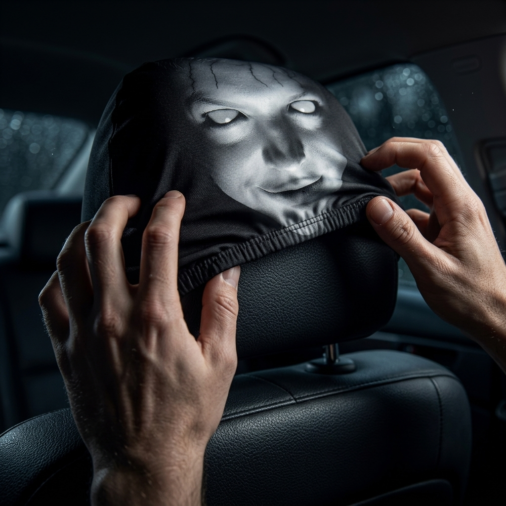 😆 Funny Cartoon Car Headrest Covers