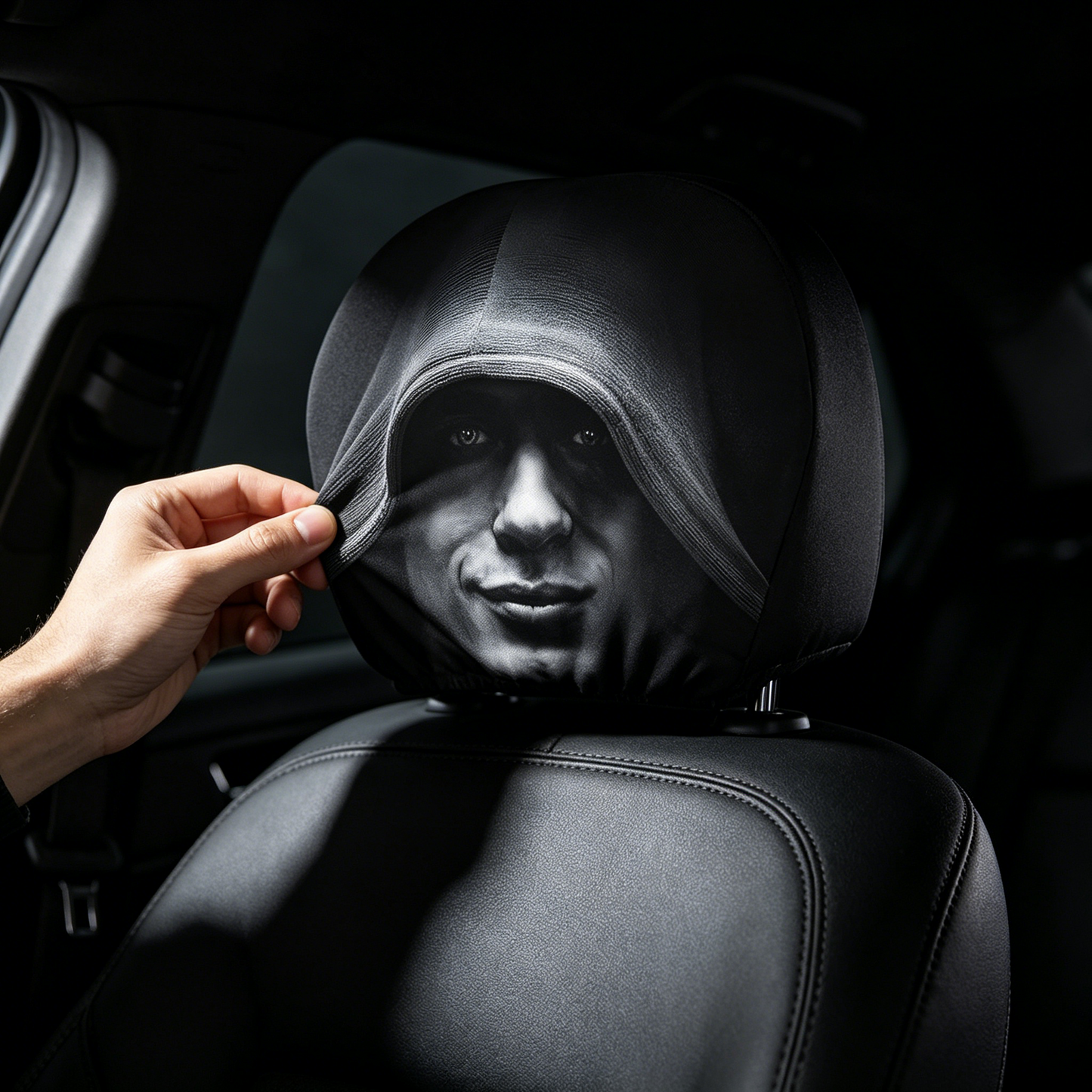 😆 Funny Cartoon Car Headrest Covers