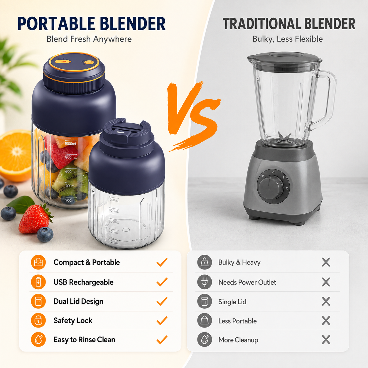 🍹New for 2026 · 50% Off - Multifunctional Portable Wireless Juicer Cup