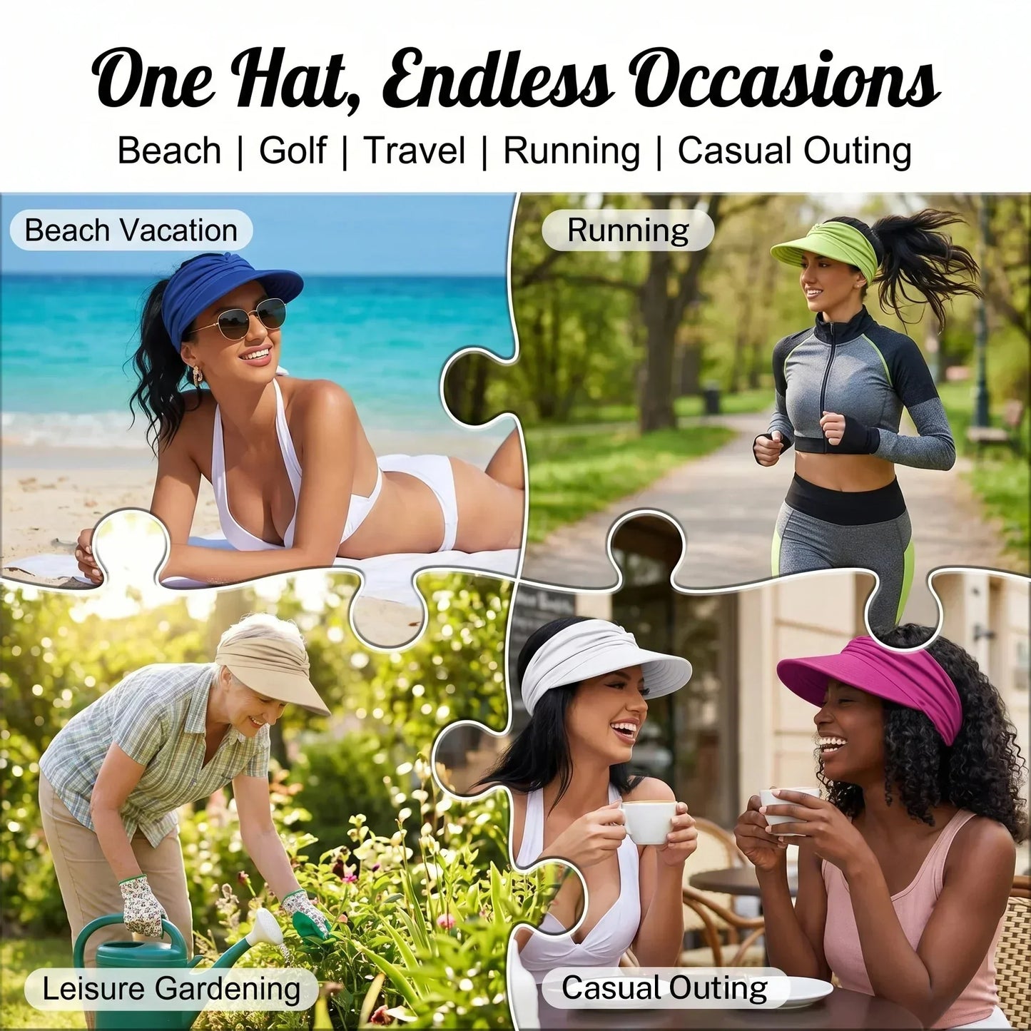 💥LAST DAY SALE 75%OFF💥UPF 50+ Sun Visor Ponytail Hat