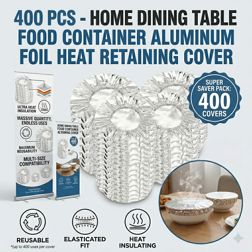 🔥LAST DAY SALE 74% OFF Home dining table & food container aluminum foil heat-retaining cover