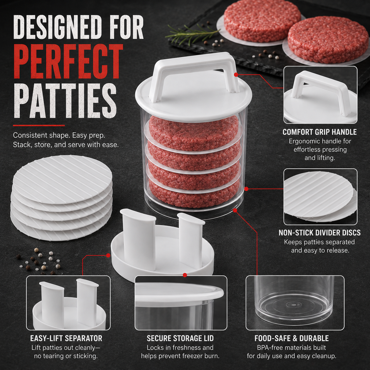 🔥 BLACK FRIDAY EARLY ACCESS — 69% OFF 🍔 Burger Patty Press Maker | Perfect Burgers in Seconds