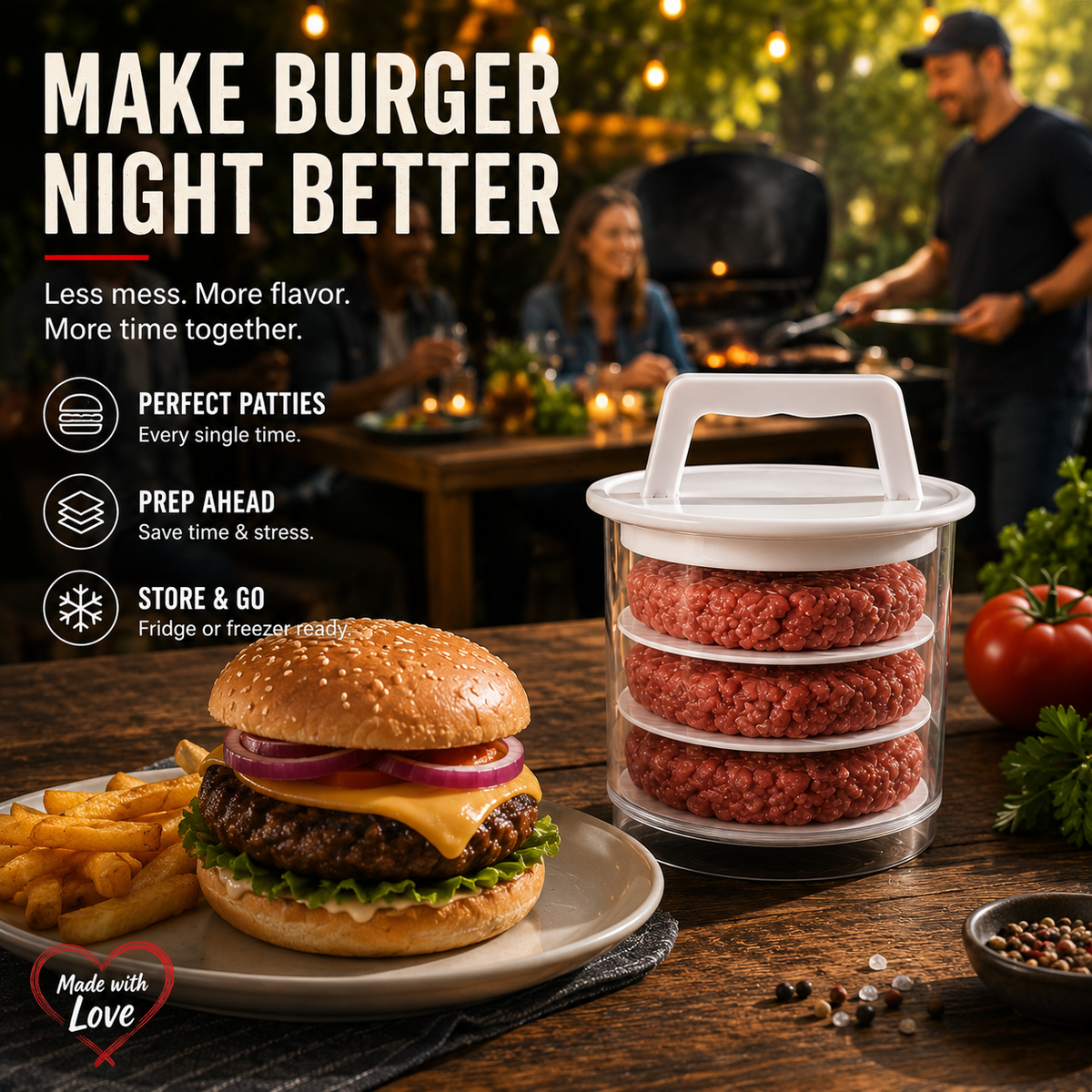 🔥 BLACK FRIDAY EARLY ACCESS — 69% OFF 🍔 Burger Patty Press Maker | Perfect Burgers in Seconds