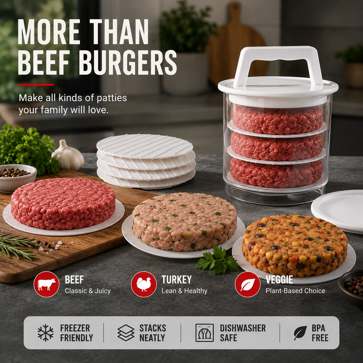 🔥 BLACK FRIDAY EARLY ACCESS — 69% OFF 🍔 Burger Patty Press Maker | Perfect Burgers in Seconds