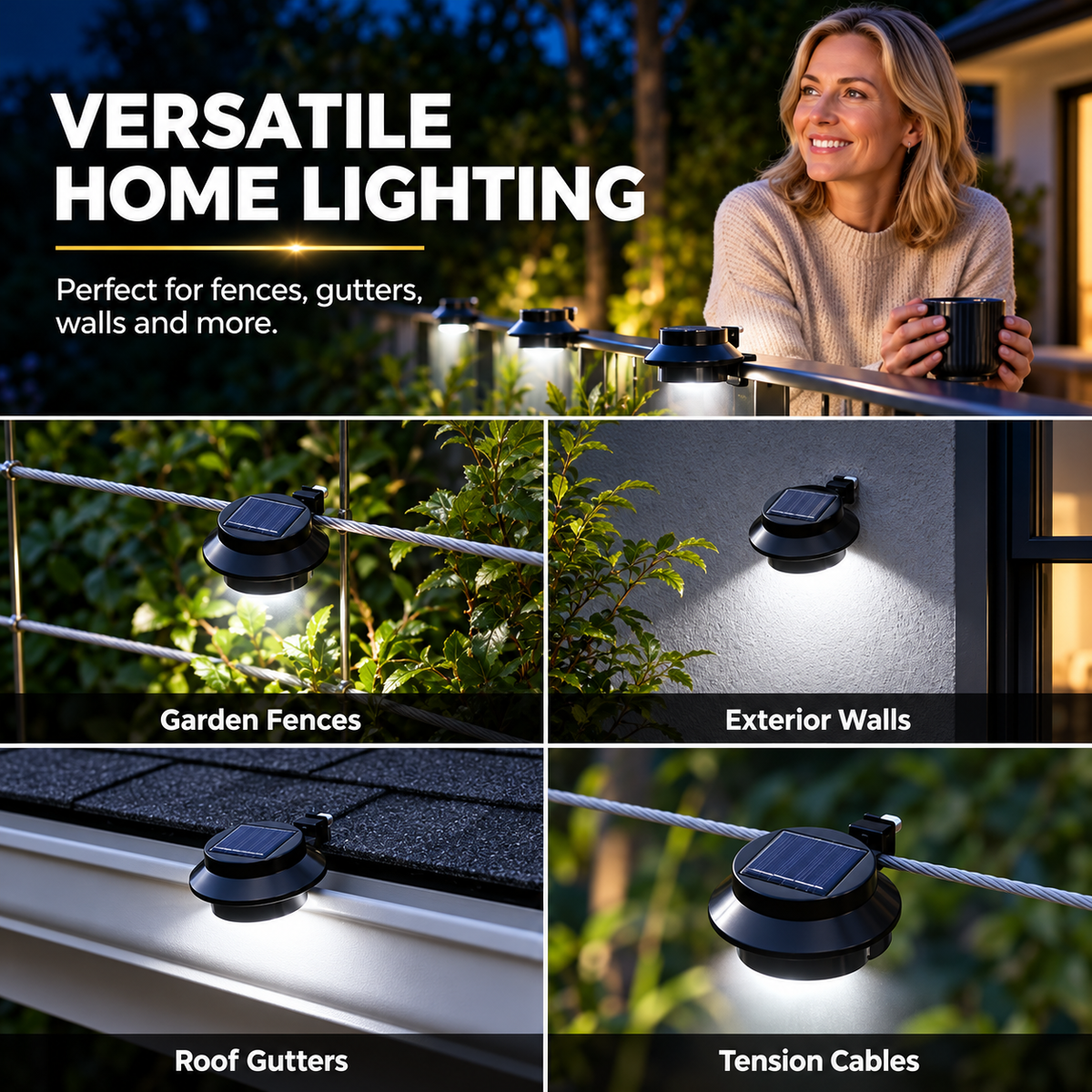 🔥 BLACK FRIDAY EARLY ACCESS — 69% OFF ☀️ Solar LED Gutter Wall Light | Outdoor Accent