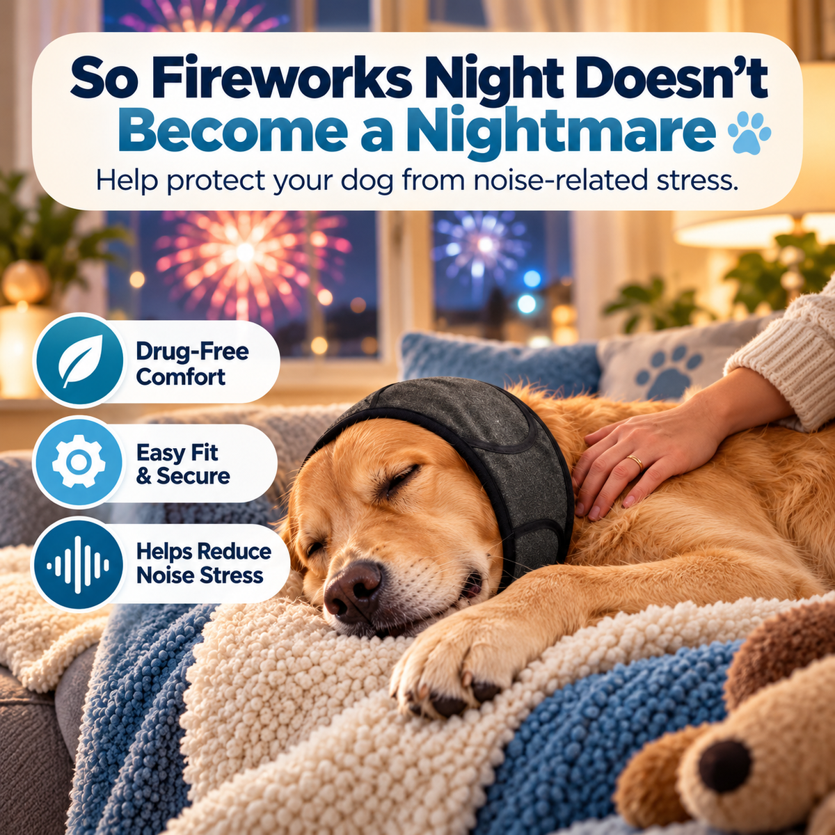 🐶 Calming Noise-Reducing Comfort Hood for Dogs