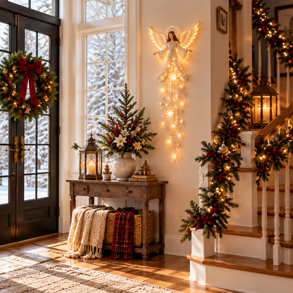 🔥Christmas Early Bird Special 69% OFF✨ Angel Blessing Starfall Wall Light – Heavenly Christmas Wall Decor
