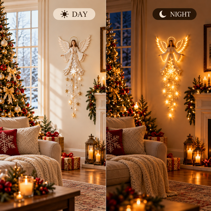 🔥Christmas Early Bird Special 69% OFF✨ Angel Blessing Starfall Wall Light – Heavenly Christmas Wall Decor