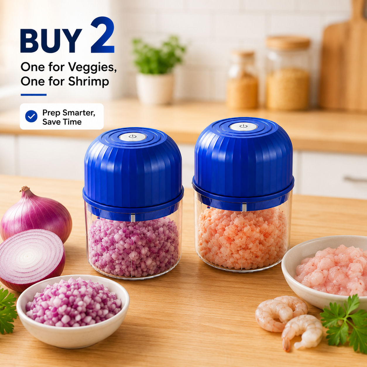 🔥New for 2026 · 50% Off - Cordless Multifunctional Mini Chopper with 4 Sharp Blades