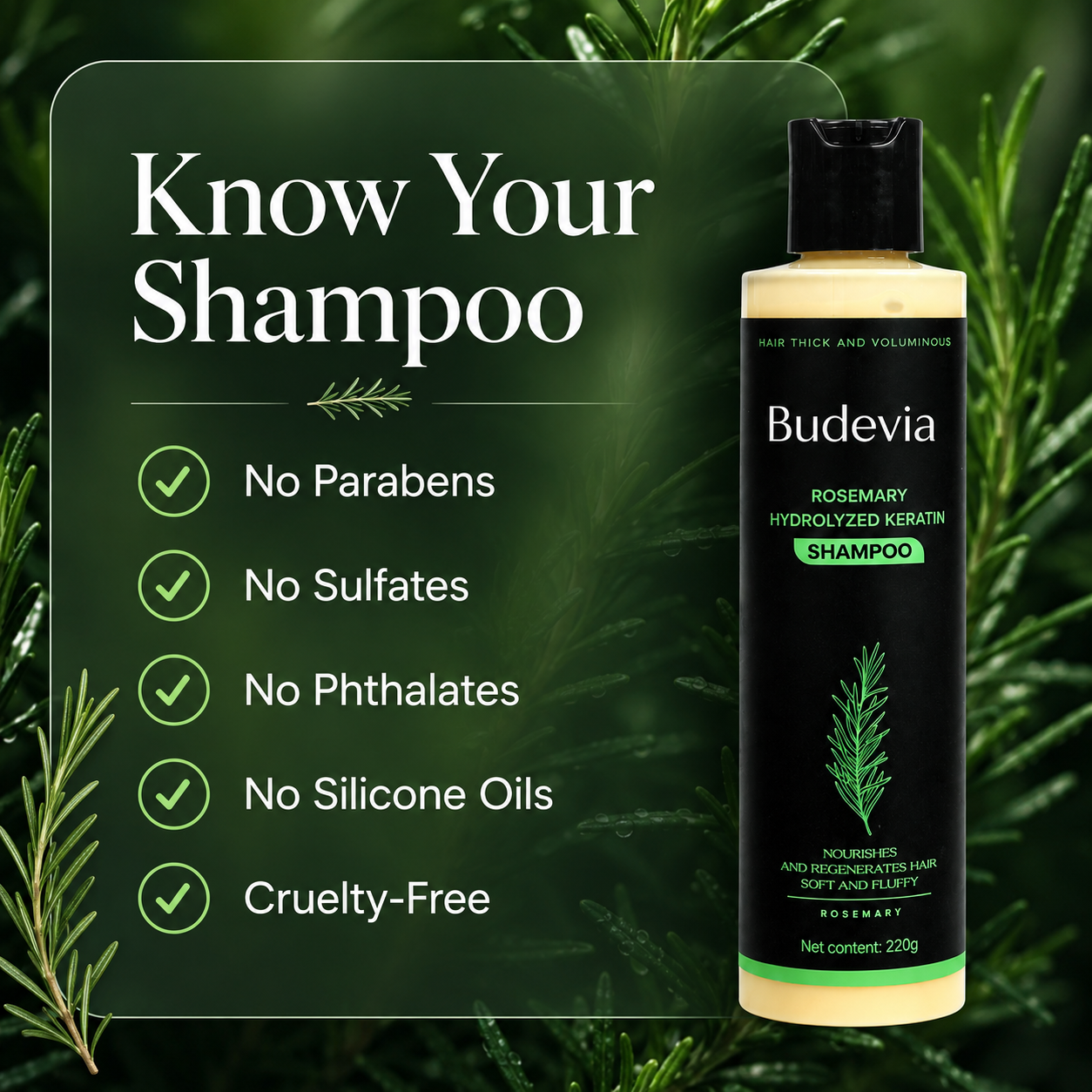 Rosemary Hydrolyzed Keratin Shampoo
