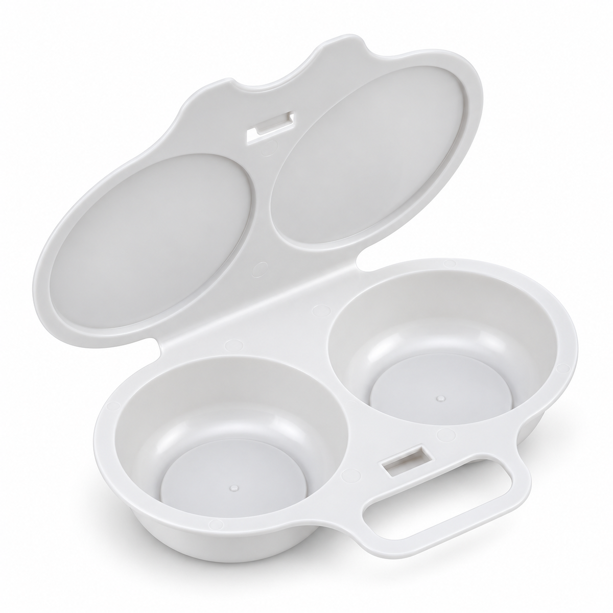 🥳 Last Day 50% OFF Buy 1 Get 1 Free ! ! ! Microwave Egg Poacher——Dual‑cavity, non‑stick & easy clean.