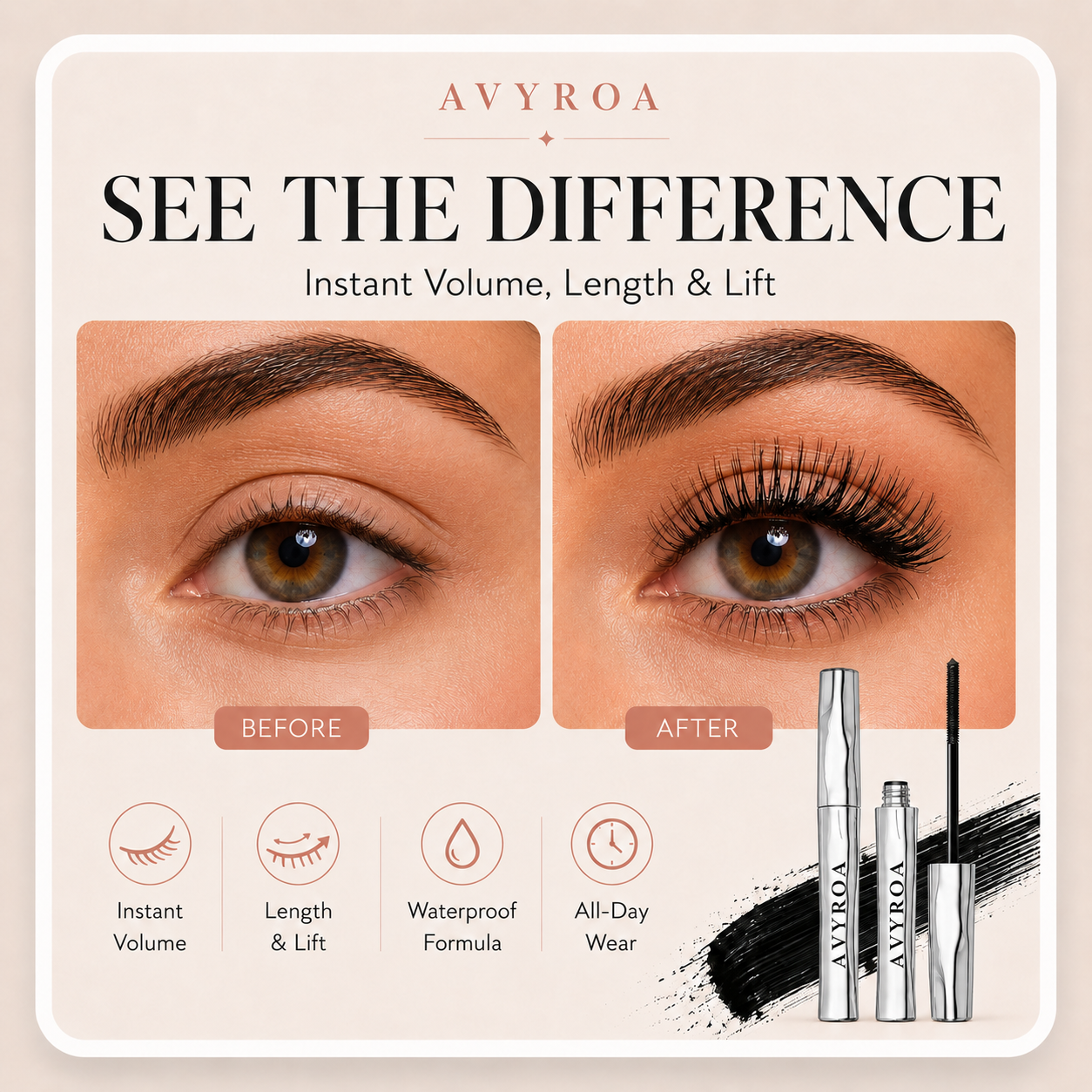 💥Last Day 60%Off💥 Buy 1 Get 1 Free Today! Waterproof Mascara