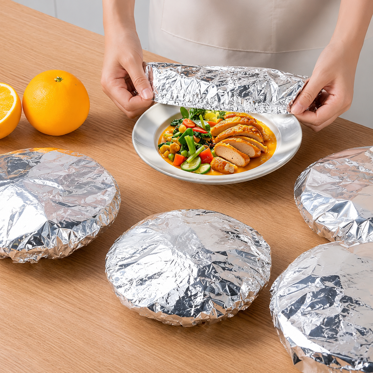 🔥LAST DAY SALE 74% OFF Home dining table & food container aluminum foil heat-retaining cover