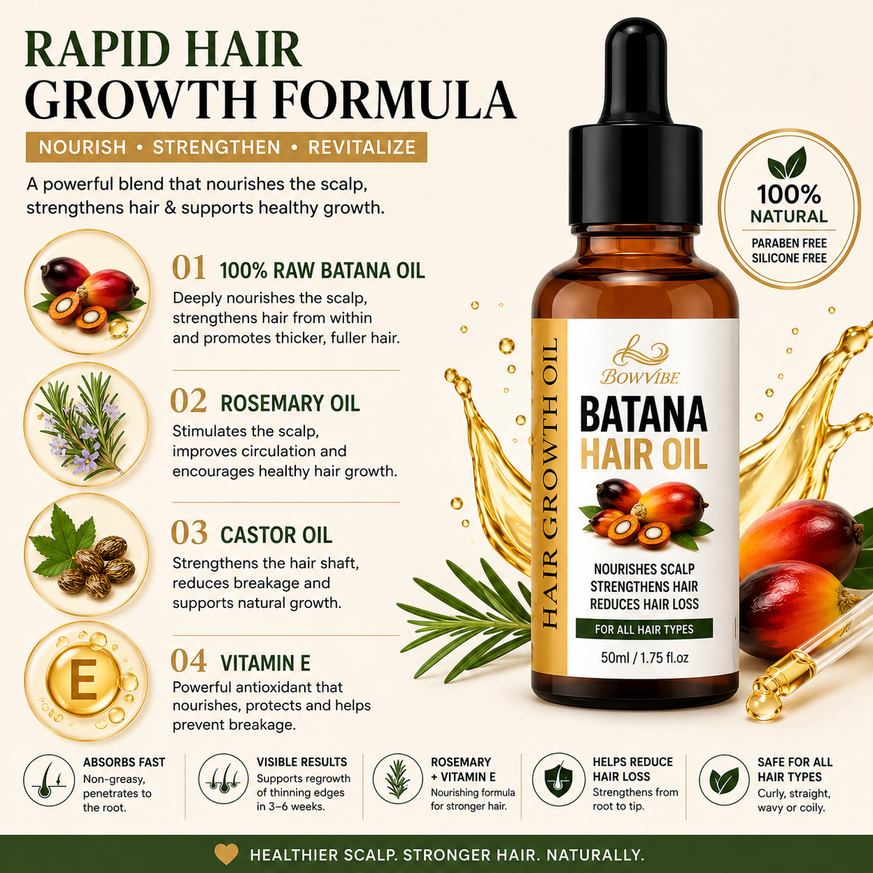Batana Oil – Nourished Roots, Fuller-Looking Hair