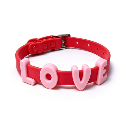 Waterproof Letter Charm Dog Collar – Adjustable & Easy-Clean