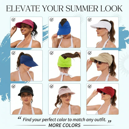 💥LAST DAY SALE 75%OFF💥UPF 50+ Sun Visor Ponytail Hat