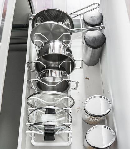Adjustable Pot Lid Rack – Keep Every Lid Neat & Easy to Reach