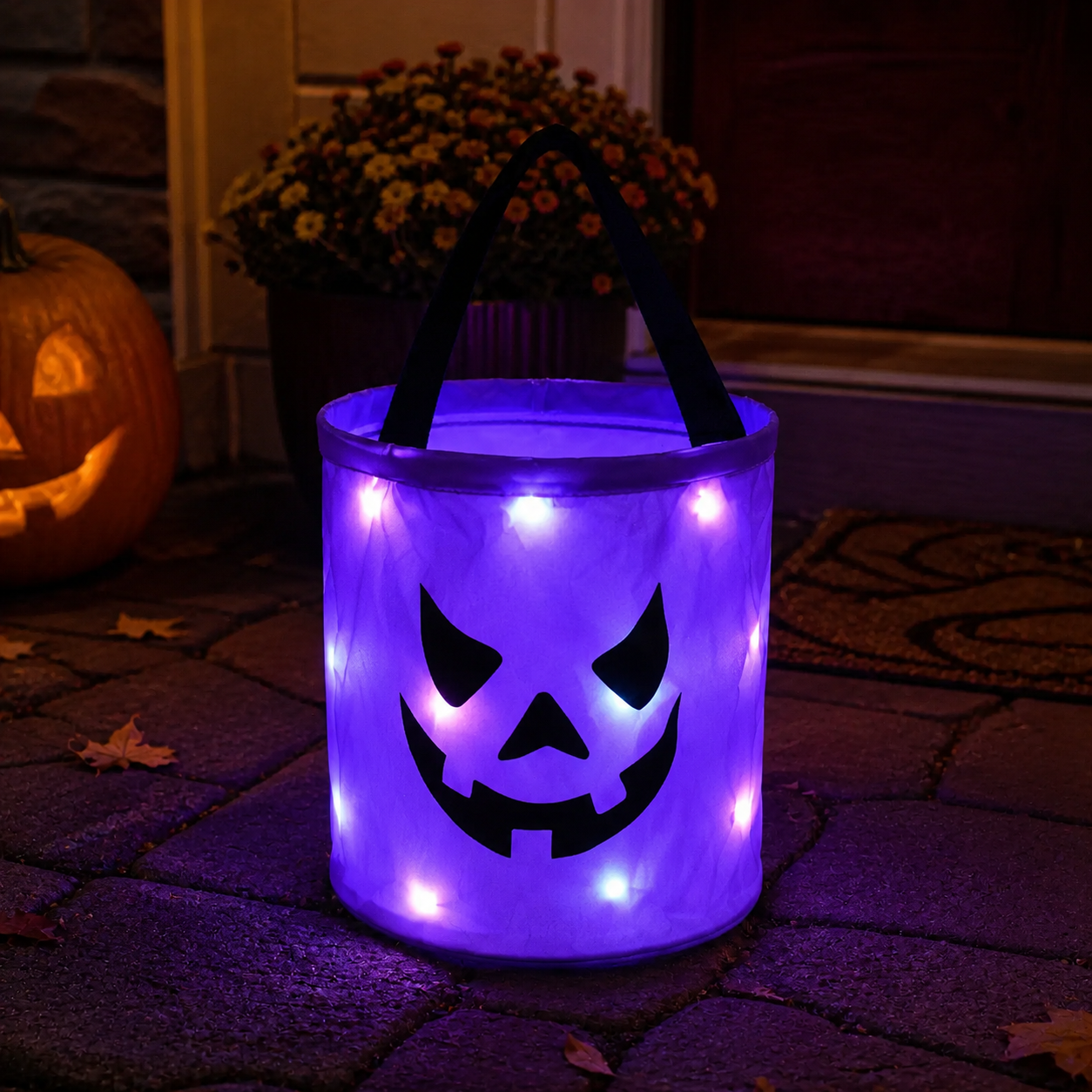 🔥 Last Day 50% OFF — 2026 New LED Glowing Pumpkin Treat Bag 🎃