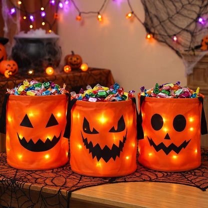 🔥 Last Day 50% OFF — 2026 New LED Glowing Pumpkin Treat Bag 🎃
