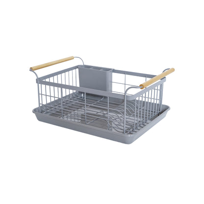 Dish Rack - Steel + Wood